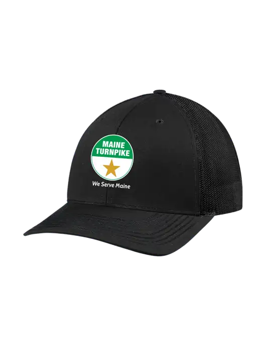 Richardson Adjustable Snapback Original 112 Trucker Cap Black w/Black Mesh w/MTA Turnpike Logo