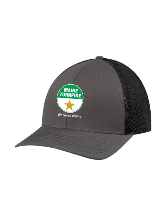 Richardson Adjustable Snapback Original 112 Trucker Cap Dark Grey w/Black Mesh w/MTA Turnpike Logo