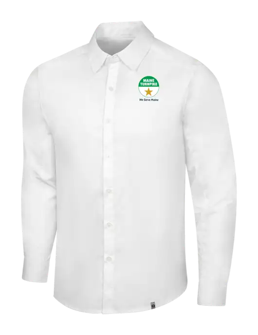 OGIO White Commuter Woven Shirt w/MTA Turnpike Logo