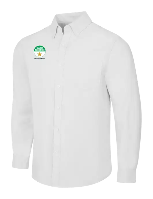 White SuperPro Oxford Shirt w/MTA Turnpike Logo