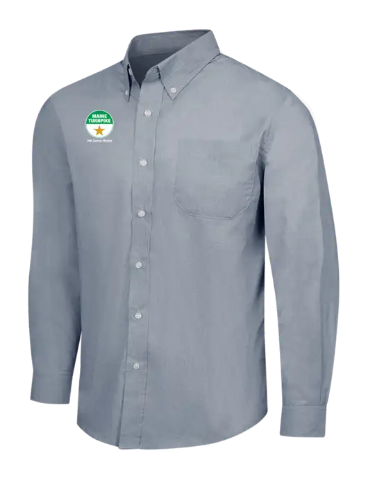 Navy Frost Crosshatch Easy Care Shirt w/MTA Turnpike Logo