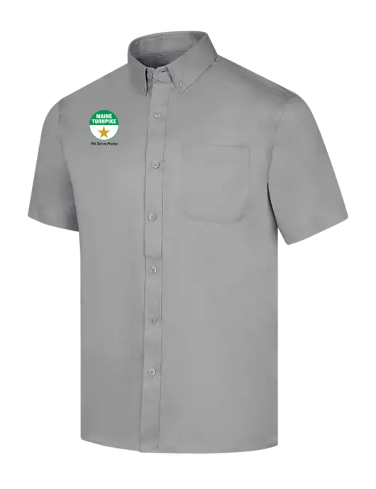 Short Sleeve Light Grey Superpro React Twill Shirt w/MTA Turnpike Logo