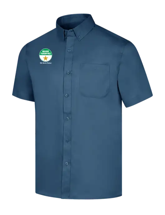 Short Sleeve Light Navy Superpro React Twill Shirt w/MTA Turnpike Logo