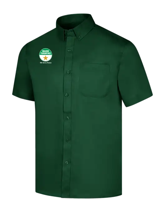 Short Sleeve Dark Green Superpro React Twill Shirt w/MTA Turnpike Logo