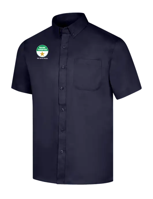Short Sleeve Navy Superpro React Twill Shirt w/MTA Turnpike Logo