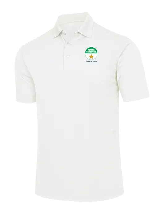 White Micropique Sport-Wick Polo w/MTA Turnpike Logo