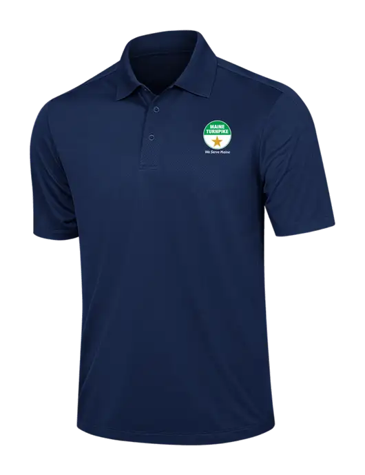 Dark Navy Diamond Textured Jacquard Polo w/MTA Turnpike Logo