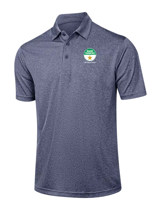 Navy Heather Contender Polo w/MTA Turnpike Logo