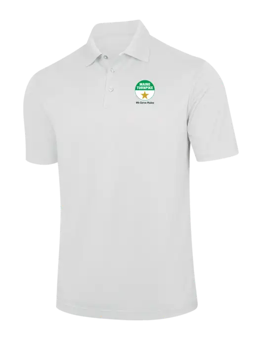 White Performance Fine Jacquard Polo w/MTA Turnpike Logo