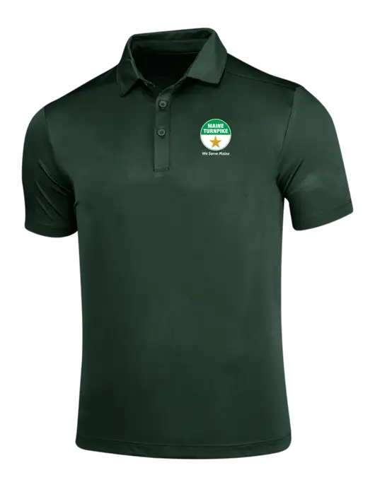 Forest Green Posi-UV Pro Polo w/MTA Turnpike Logo