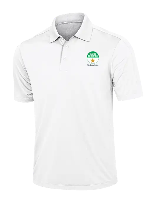 White Diamond Textured Jacquard Polo w/MTA Turnpike Logo