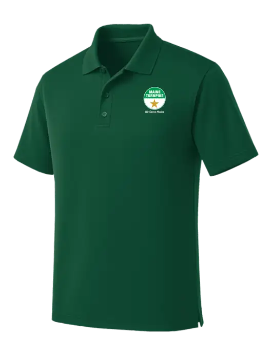 Dark Green Dry Zone UV Micro Mesh Polo w/MTA Turnpike Logo