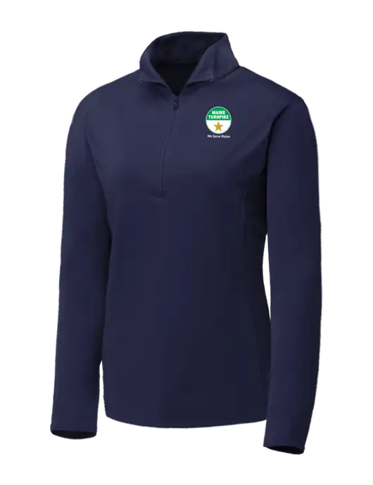 Navy Womens Posicharge Competitor ¼ Zip Pullover w/MTA Turnpike Logo