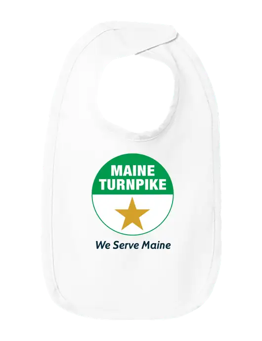 Rabbit Skins White Infant Premium Jersey Bib w/MTA Turnpike Logo