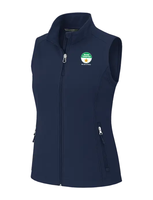 Navy Womens Core Soft Shell Vest w/MTA Turnpike Logo