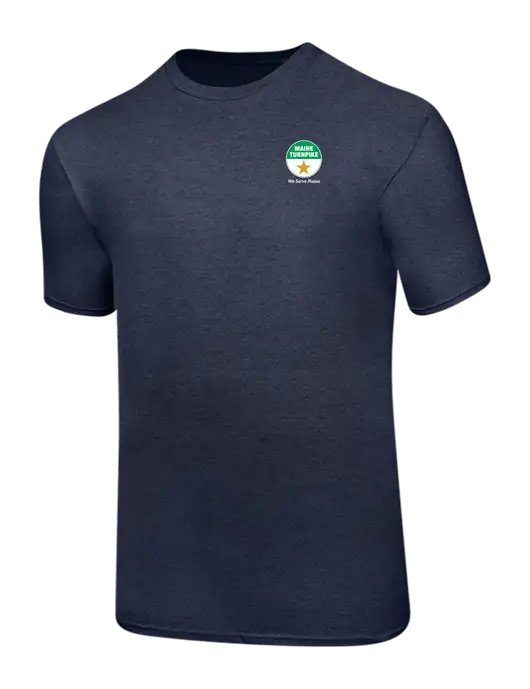 Ring Spun Heather Navy 4.5 oz T-Shirt w/MTA Turnpike Logo