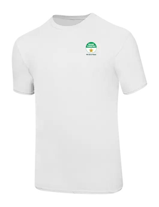 Ring Spun White 4.5 oz T-Shirt w/MTA Turnpike Logo