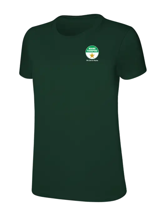 Womens Ring Spun Forest Green 4.5 oz T-Shirt w/MTA Turnpike Logo