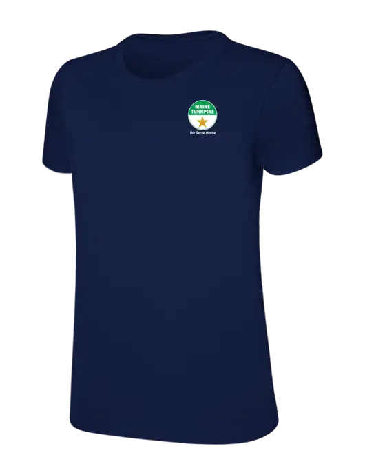 Womens Ring Spun Navy 4.5 oz T-Shirt w/MTA Turnpike Logo