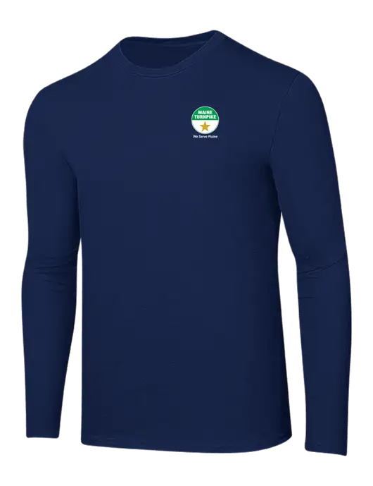 Ring Spun Navy 4.5 oz Long Sleeve T-Shirt w/MTA Turnpike Logo