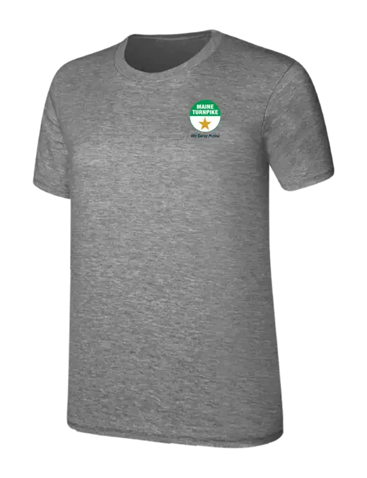 Womens Ring Spun Light Grey Heather 4.5 oz T-Shirt w/MTA Turnpike Logo