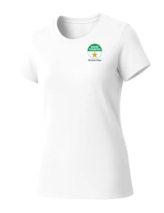 Womens Seriously Soft White T-Shirt w/MTA Turnpike Logo