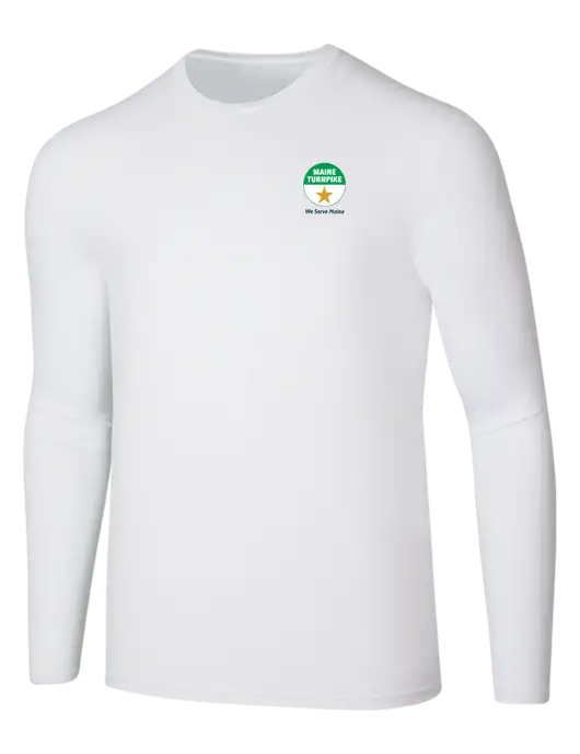 Seriously Soft White Long Sleeve T-Shirt w/MTA Turnpike Logo
