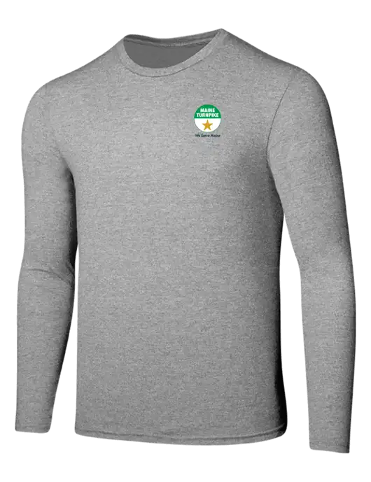 Seriously Soft Light Heathered Grey Long Sleeve T-Shirt w/MTA Turnpike Logo