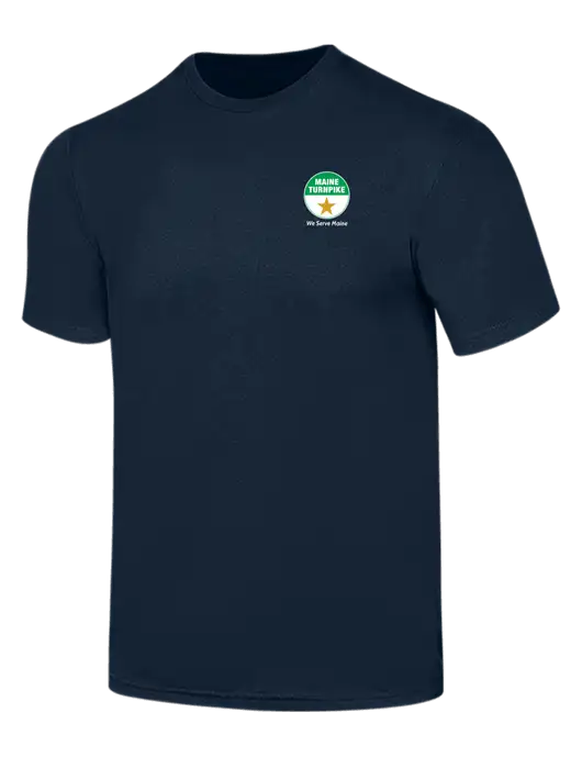 Simply Soft Navy 4.5oz  Poly/Combed Ring Spun Cotton T-Shirt w/MTA Turnpike Logo