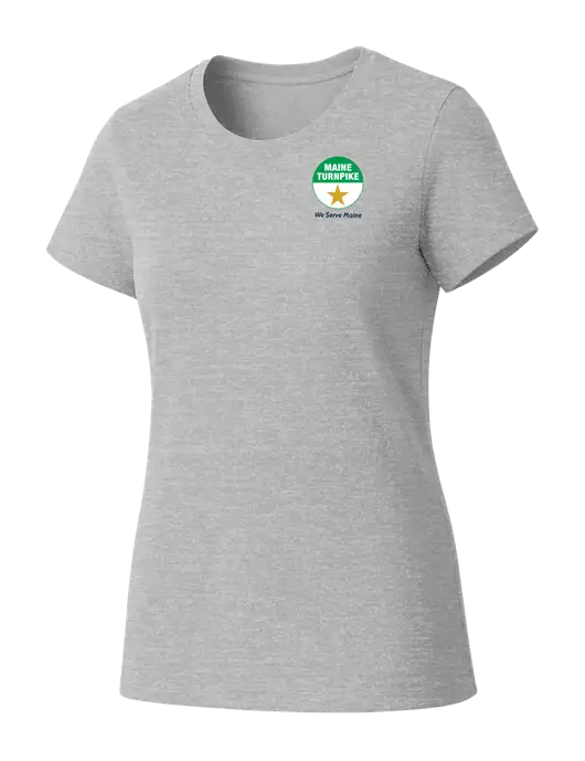 Womens Seriously Soft Light Heathered Grey T-Shirt w/MTA Turnpike Logo