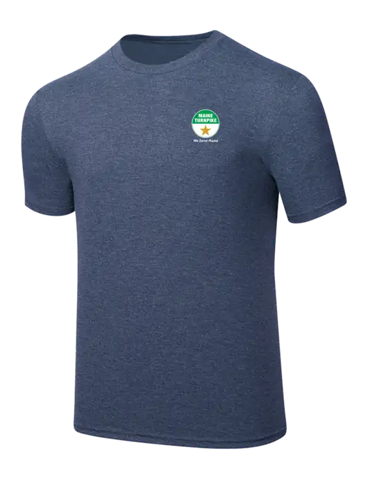 Simply Soft Navy Frost 4.5oz  Poly/Combed Ring Spun Cotton T-Shirt w/MTA Turnpike Logo