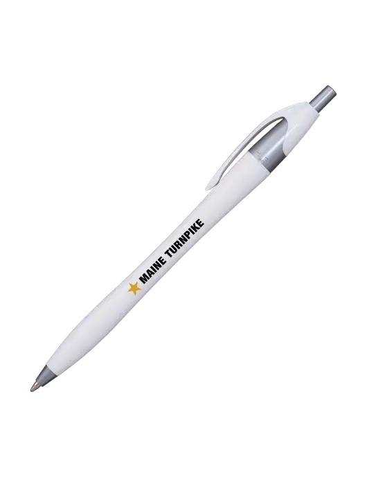 Novella White/Silver Shimmer Pen - Blue Ink w/MTA Turnpike Logo