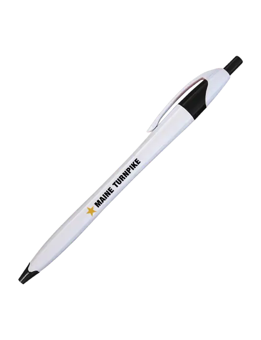 Novella White/Black Classic Pen - Blue Ink w/MTA Turnpike Logo