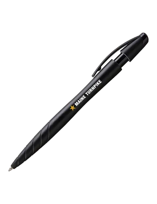 Awali Black Metallic Pen - Black Ink w/MTA Turnpike Logo