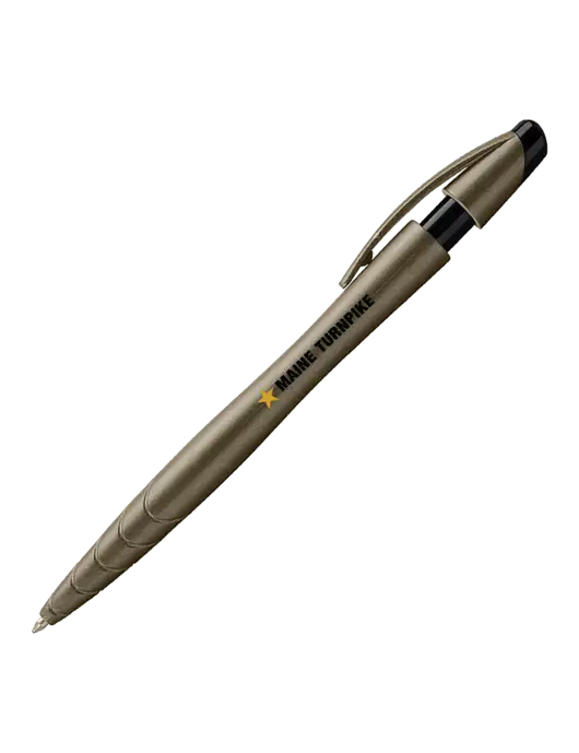 Awali Grey Metallic Pen - Black Ink w/MTA Turnpike Logo