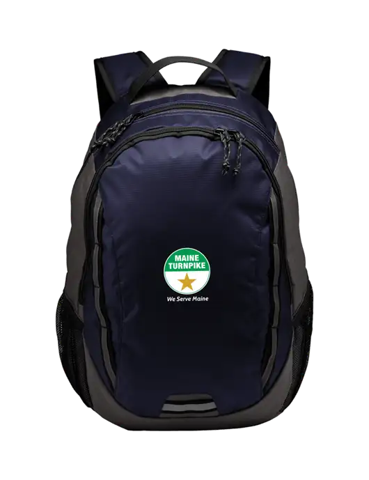 Ridge Deep Navy/Dark Charcoal Laptop Backpack w/MTA Turnpike Logo