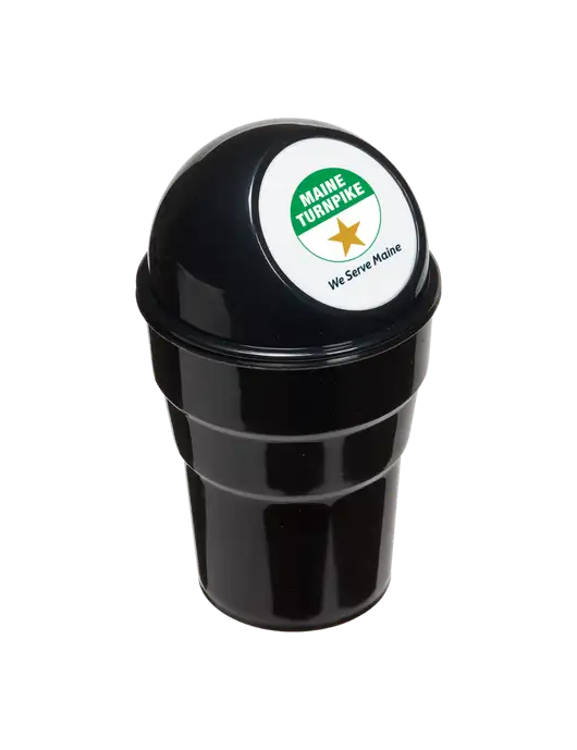 Black Car Cup Holder Trash Can w/MTA Turnpike Logo