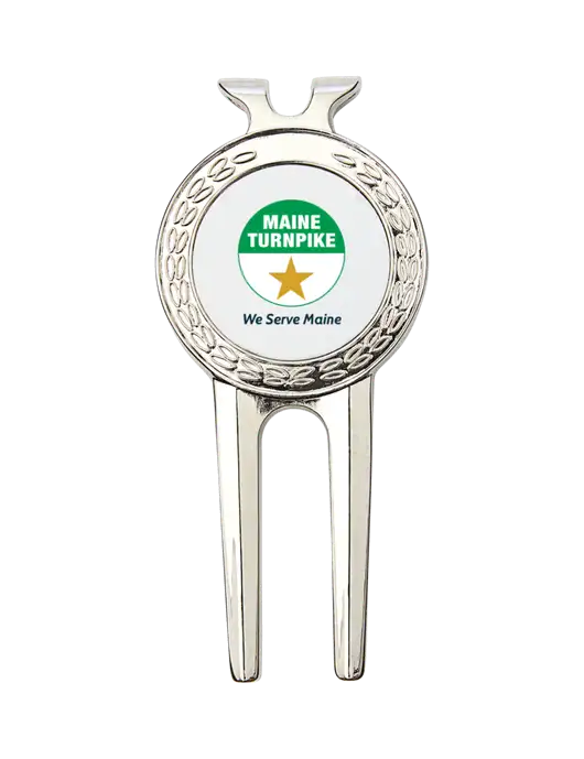 Silver Divot Tool, 1.5 x 3 w/MTA Turnpike Logo