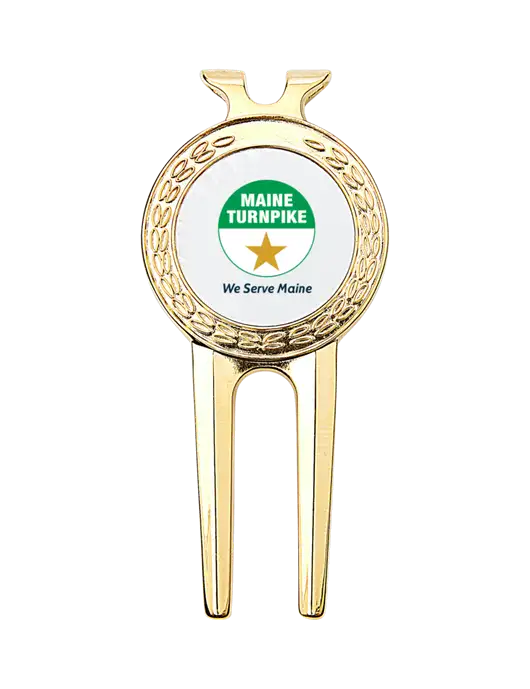Gold Divot Tool, 1.5 x 3 w/MTA Turnpike Logo