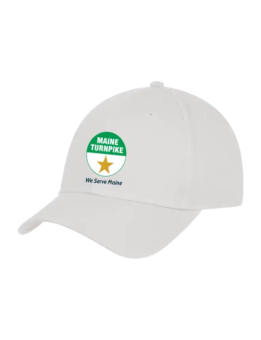 White Structured Cap Hook & Loop w/MTA Turnpike Logo