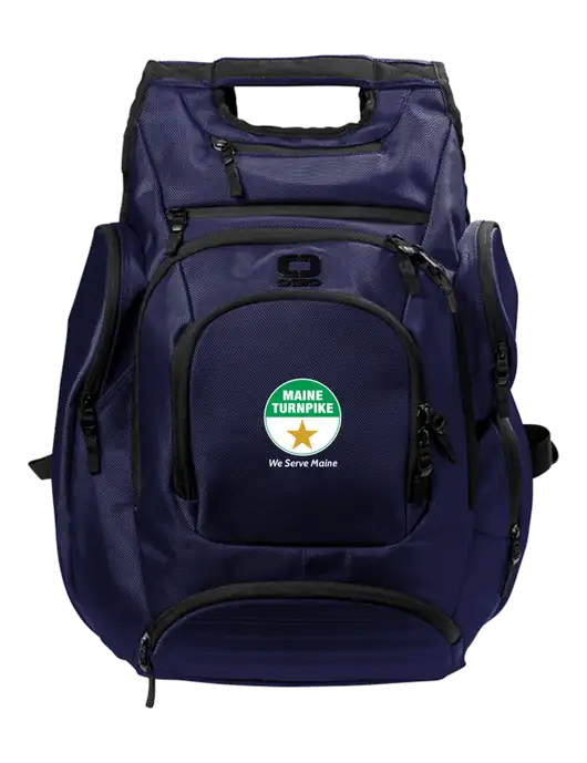 OGIO Navy Metro Ballistic Laptop Backpack w/MTA Turnpike Logo