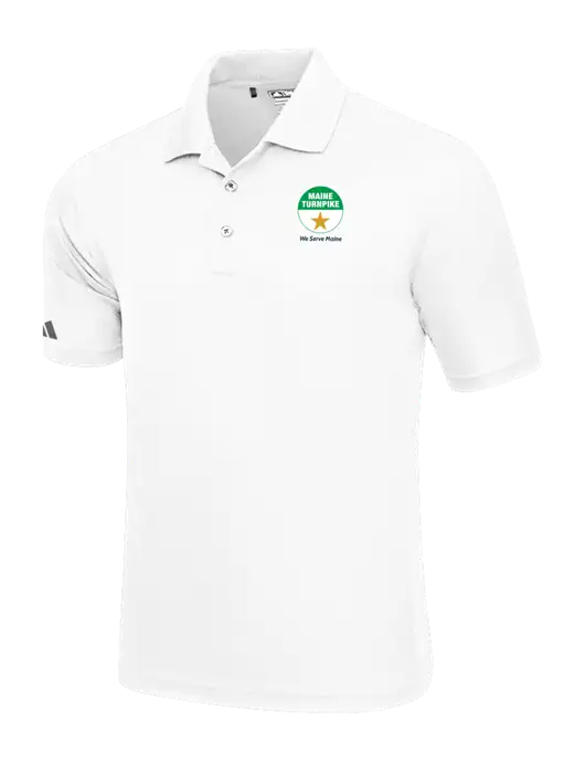 Adidas White Basic Sport Polo w/MTA Turnpike Logo