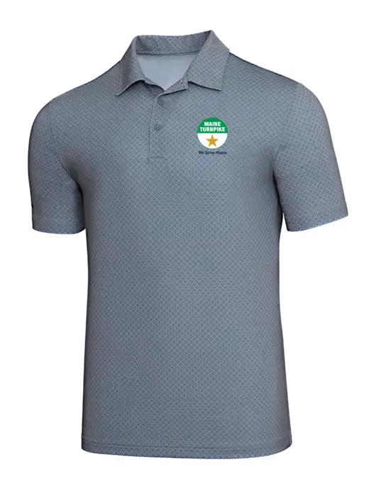 Adidas Light Grey Three Diamond Dot Print Polo w/MTA Turnpike Logo