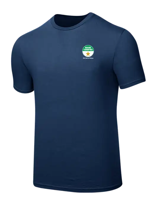 Seriously Soft Deep Slate Blue T-Shirt w/MTA Turnpike Logo