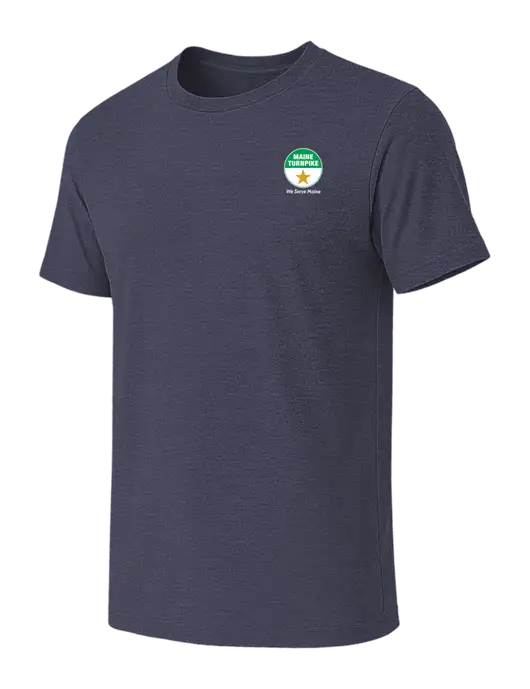 BELLA+CANVAS Heather Navy CVC Short Sleeve Tee w/MTA Turnpike Logo