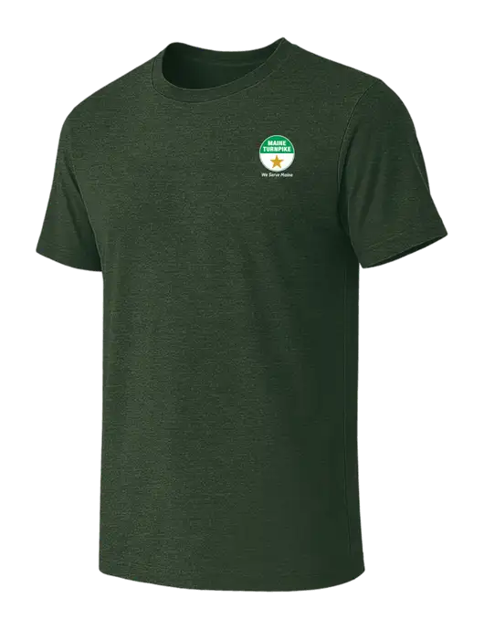 BELLA+CANVAS Heather Forest CVC Short Sleeve Tee w/MTA Turnpike Logo