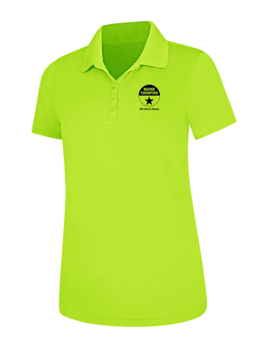 Safety Yellow Womens Dry Zone UV Mesh Polo w/MTA Turnpike Logo