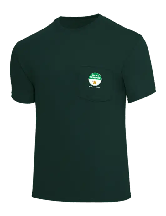 Core Blend Dark Green Pocket T-Shirt w/MTA Turnpike Logo