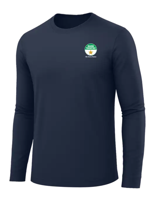 Long Sleeve Navy PosiCharge Competitor Tee w/MTA Turnpike Logo