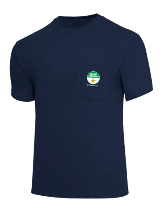 Core Blend Navy Pocket T-Shirt w/MTA Turnpike Logo